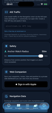 Yarely AIS settings