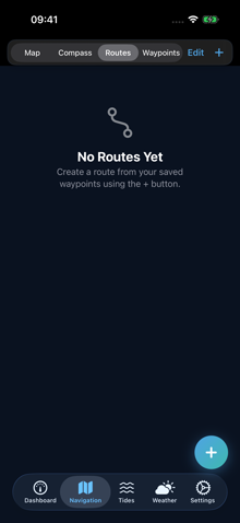 Yarely routes screen
