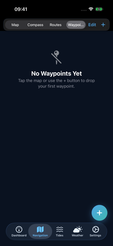 Yarely waypoints screen