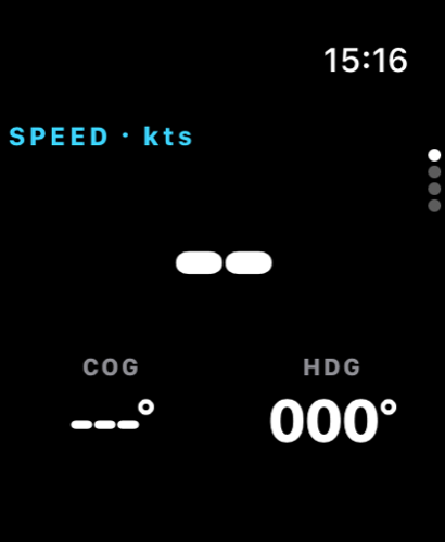 Apple Watch showing speed over ground